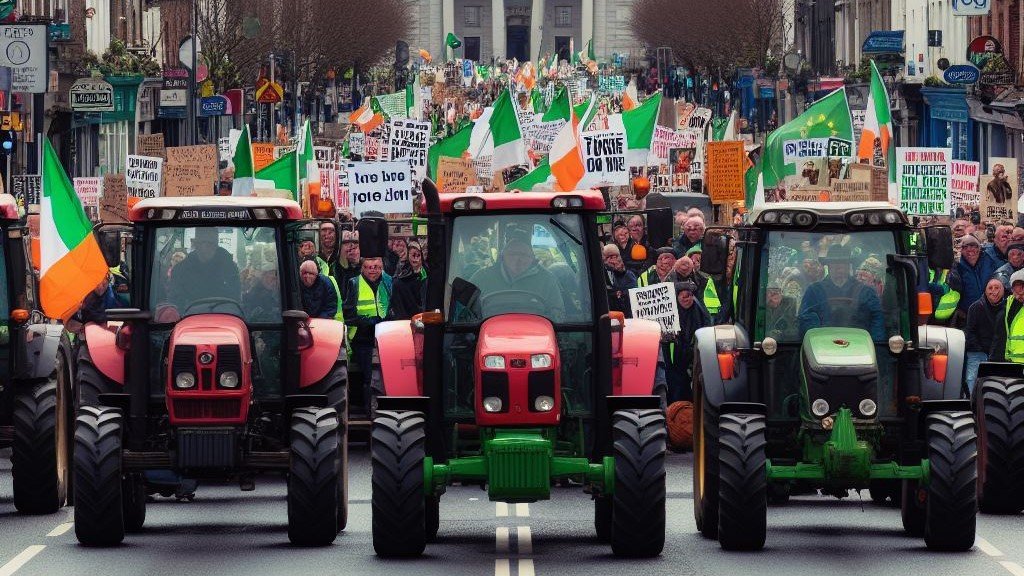 Petani Irlandia Protes Kebijakan Pemerintah yang Dianggap Tidak Adil dan Menyulitkan