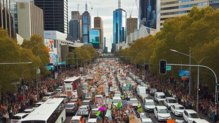 Aksi protes iklim memblokir Jembatan West Gate dan menyebabkan kemacetan lalu lintas di Melbourne